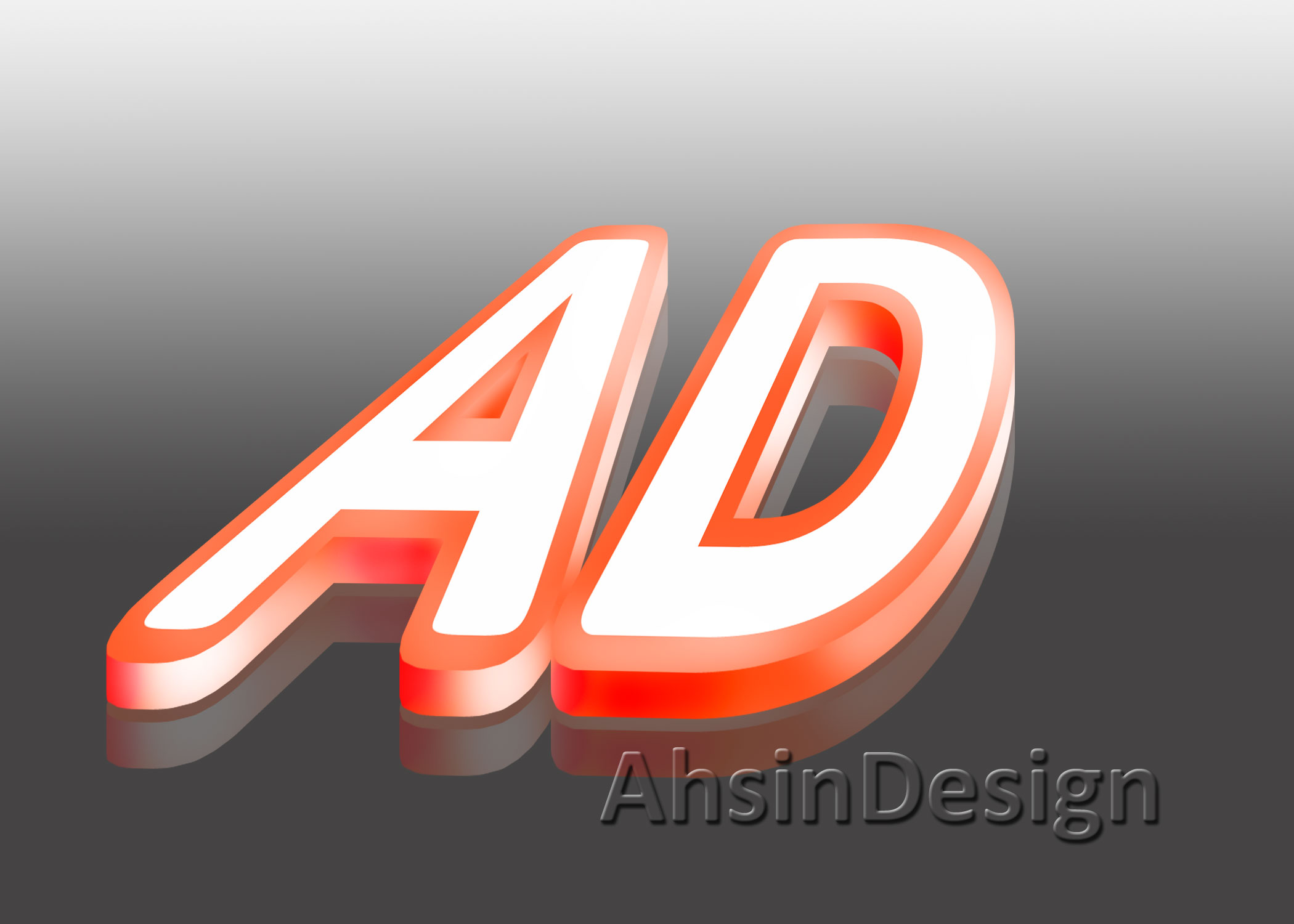 Membuat Teks 3D Dengan Photoshop Ahsindesign